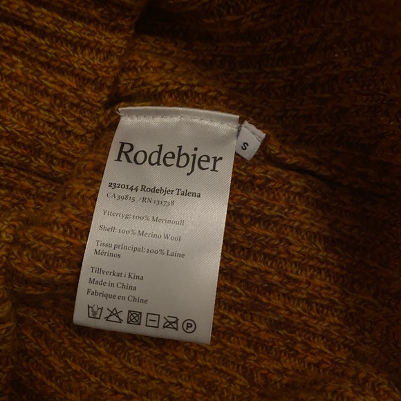 RODEBJER Rust Rib Knit Wool Midi Skirt & Sweater S/M - Picture 11 of 11